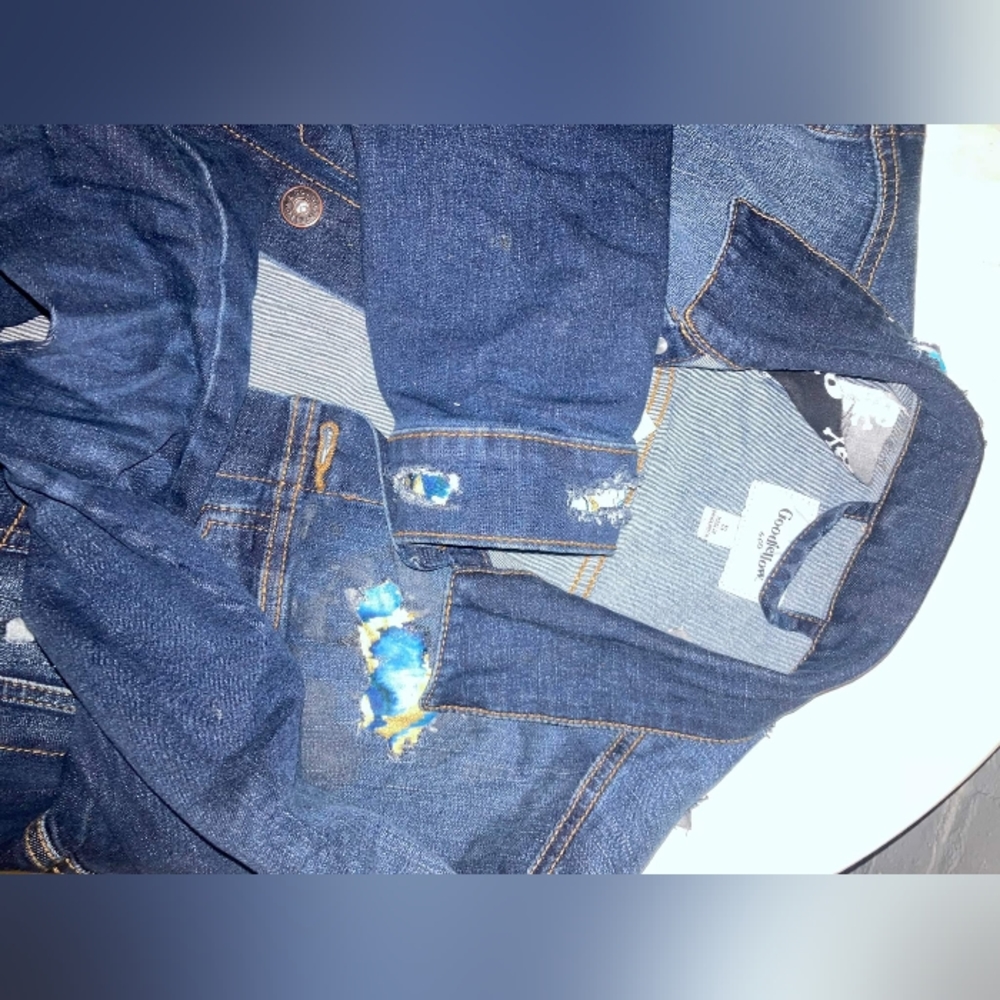 Blue jean jacket custom made